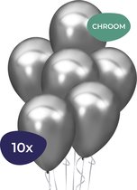 Zilveren Ballonnen – Chrome Ballonnen – Helium Ballonnen – Sweet 16 Versiering – Verjaardag Versiering – 10 Stuks
