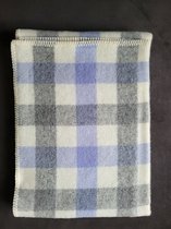 Baby Dekentje - Plaid - LVL Style - Merino wol - 100% Nieuw - 100x140cm - blauw - beige kleur