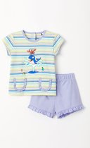 Woody pyjama baby meisjes - multicolor gestreept - walvis - 231-3-PSG-S/904 - maat 68