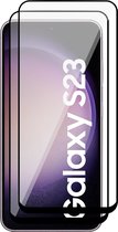 Screenprotector geschikt voor Samsung Galaxy S23 - 2x Gehard Glas Screen Protector FullGuard