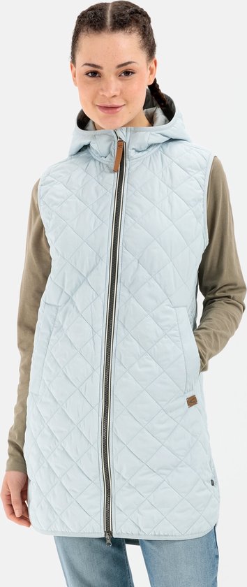 camel active Gewatteerd Vest gemaakt van gerecycled polyester - Maat womenswear-36 - Lichtblauw