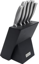 Ensemble de couteaux Lopoleis Titanium 5 pièces - Bloc en bois - Couteaux de cuisine de Luxe - Bloc à couteaux