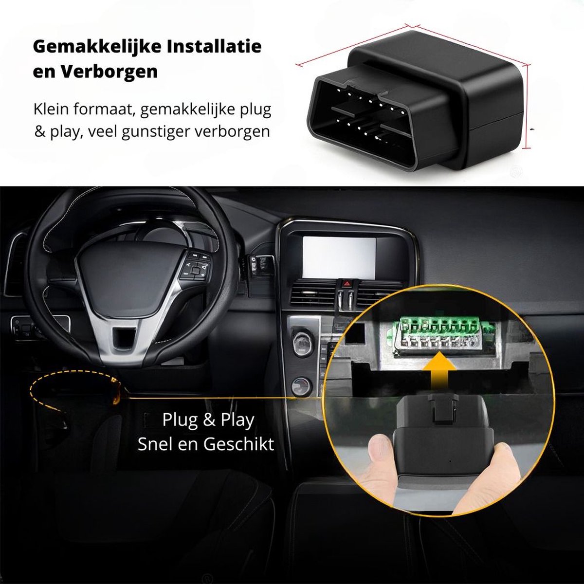 GPS Tracker Auto Ingebouwde afluisterapparatuur OBD plug