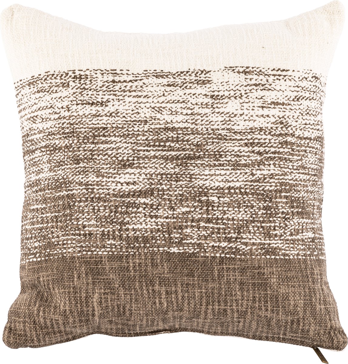 Tiseco Home - Kussen (gevuld) COTTON SLUB OMBRE - 45x45 cm - Taupe