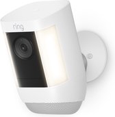 Ring Spotlight Cam Pro - Batterij - Beveiligingscamera - 2K video - Wit