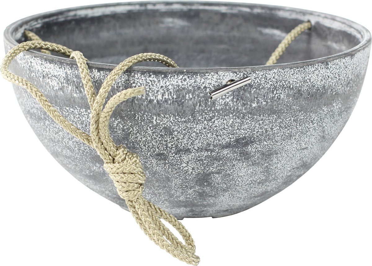 Ter Steege Plantenpot - Hangend - Betongrijs - Kunststof - 25 X 12 Cm