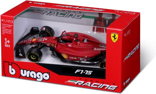 BBurago Burago Ferrari F1-75 #16 Charles Leclerc F1 2022 1/43 18-36831#16