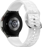 Band Geschikt voor Universele Galaxy Watch Siliconen met Ruiten – Wit
