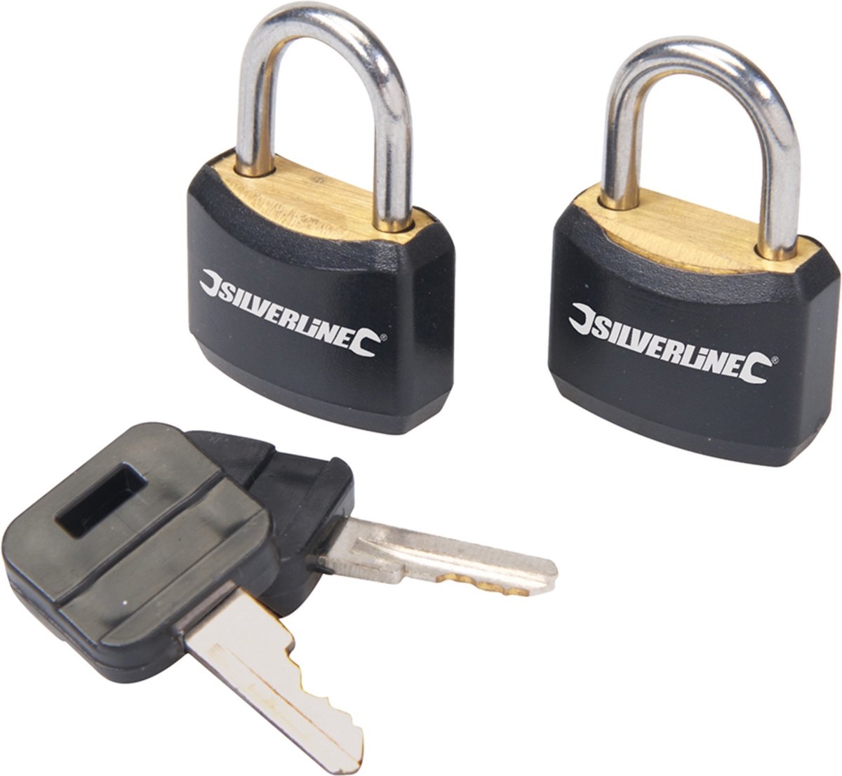 Silverline Gelijksluitende Hangslot Set - 20 mm - 2 stuks