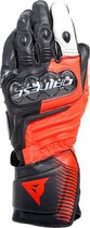 Dainese Carbon 4 Long Leather Gloves Black Fluo Red White XS - Maat XS - Handschoen