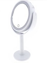 Miroir de maquillage Benson avec anneau LED - Miroirs cosmétiques avec variateur tactile - 2 côtés