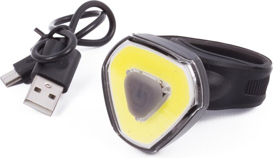 Benson USB-oplaadbare LED fietslamp - regenwaterdicht - wit - 3 lichtstanden - 3 knipperstanden — afbeelding 2