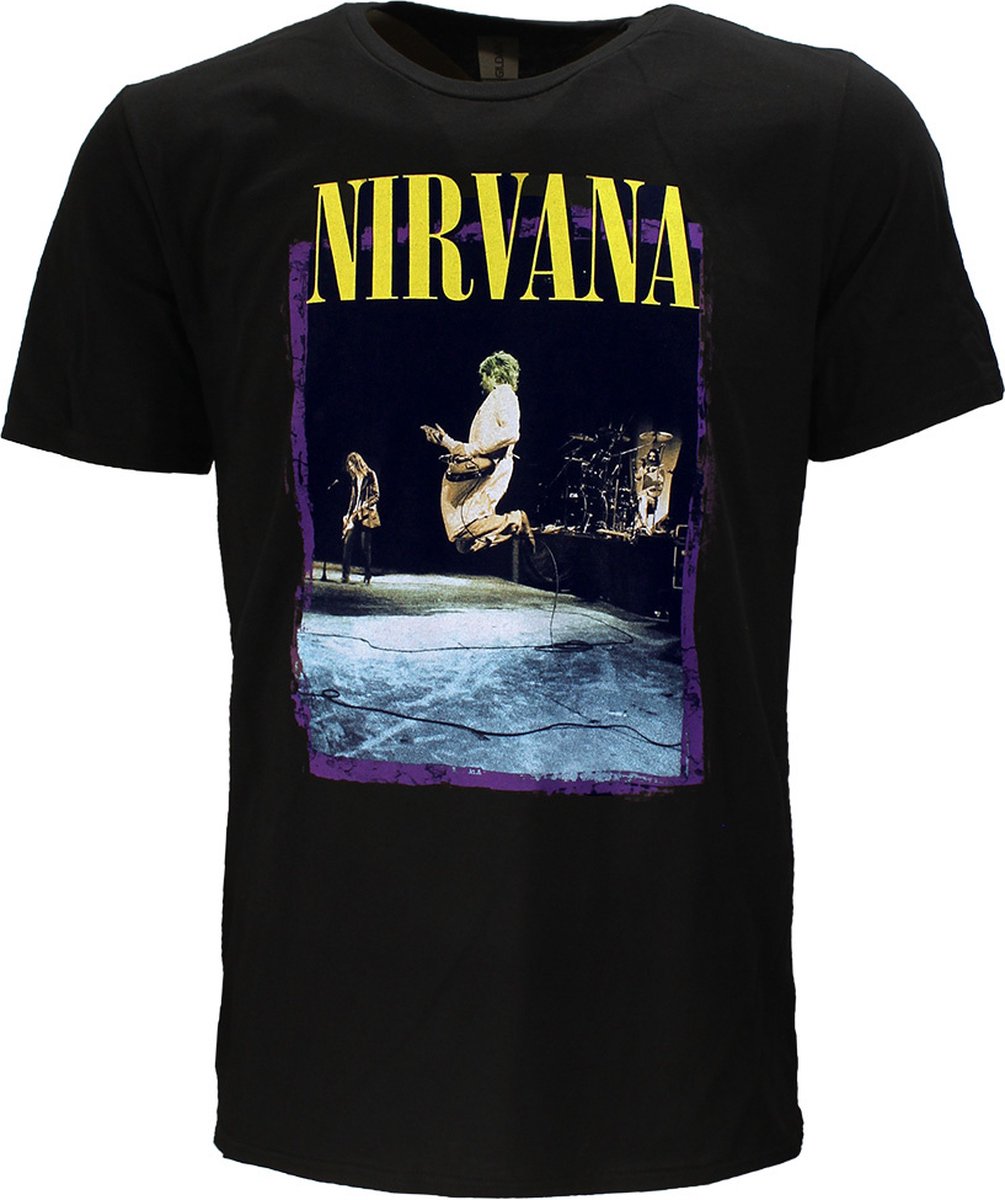 Nirvana Stage Jump T-Shirt - Officiële Merchandise - XXL