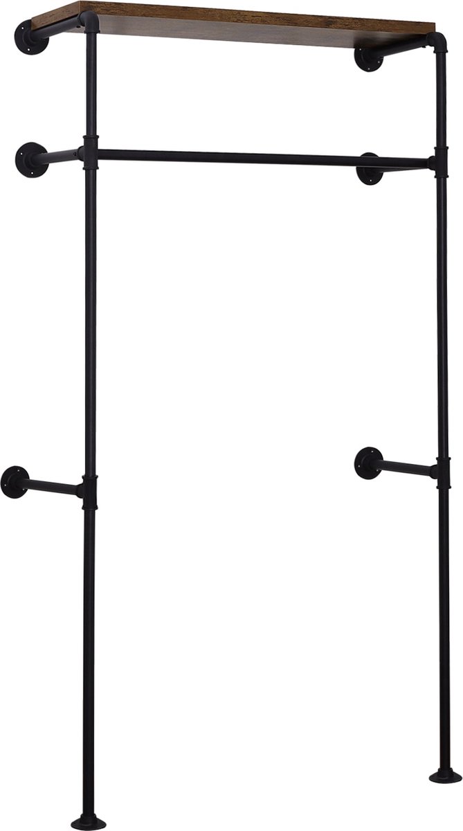 Houten Wandgarderobe Kapstok in Industriële Stijl - Modern Gangmeubilair voor Ingang... | bol