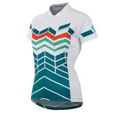 Maillot Cyclisme Polyester Maillot De Cyclisme Femme Manches Courtes - Tissu Respirant, 3 Poches Arrière, Bandes Réfléchissantes - Tailles S à 3XL Maillot 3 Poches Réfléchissantes