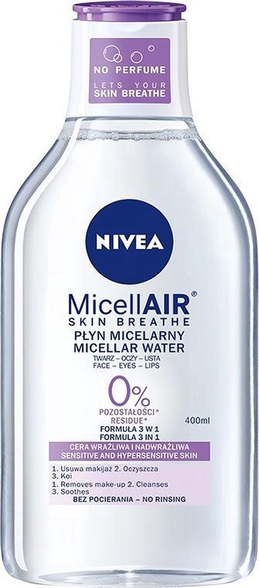 NIVEA - Essentials Sensitive - Micellair Water - Verzachtend, Verfrissend & Verzorgend - 400ml