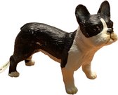 Franse Bulldog - Honden - Speelfiguurtje - Zwart - Wit - Bullyland - 7 cm