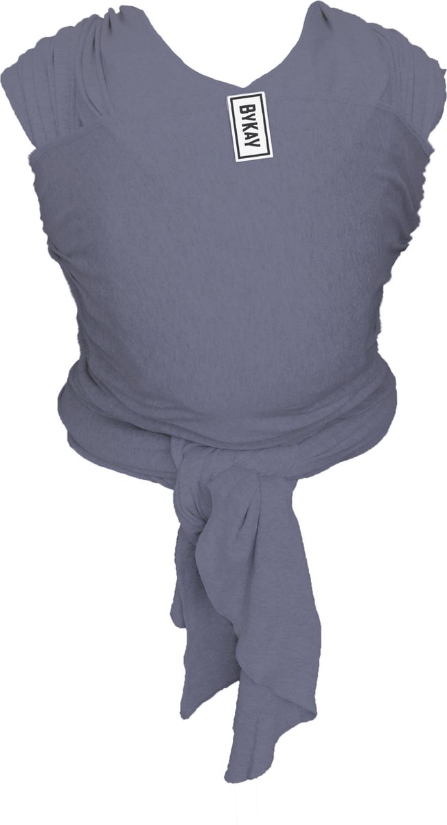 ByKay Stretchy Classic - rekbare draagdoek baby - ergonomisch - biologisch katoen - tot 10kg - one size - grijs - Anthracite — afbeelding 3