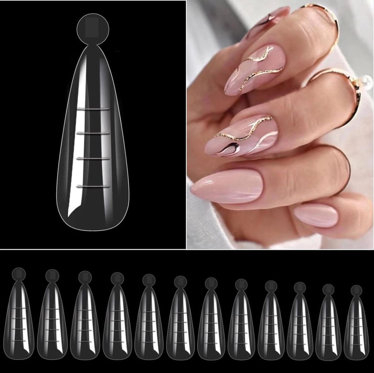 Goodbitz® - Dual Forms - Almond - Stiletto - Dual forms almond - Dual form  - Dualforms