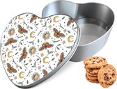 Biscuit Tin Magic Pattern Heart - Boîte de rangement 14x15x5 cm