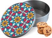 Biscuit Tin Robust Mandala Round - Boîte de rangement 15x15x5 cm