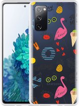 Hoesje Geschikt voor Samsung Galaxy S20 FE Summer Flamingo