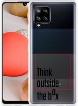 Hoesje Geschikt voor Samsung Galaxy A42 Think outside the Box