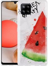 Hoesje Geschikt voor Samsung Galaxy A42 Watermeloen Party
