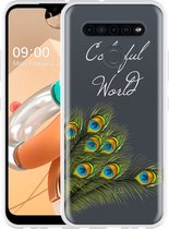 LG K41S Hoesje Peacock World - Designed by Cazy