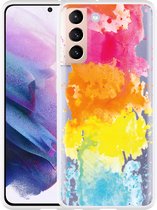 Hoesje geschikt voor Samsung Galaxy S21 Color Splatters