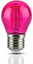 E27 filament lamp - Prikkabel LED lamp - 2W - Roze