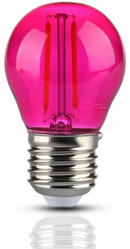 Lampe à filament E27 - Lampe LED à câble à broches - 2W - Rose