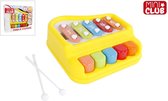 Mini Club Speelgoed - Speelgoed piano en xylofoon 18 x 18 cm - Goede kwaliteit! - Ideaal speelgoed voor kinderen