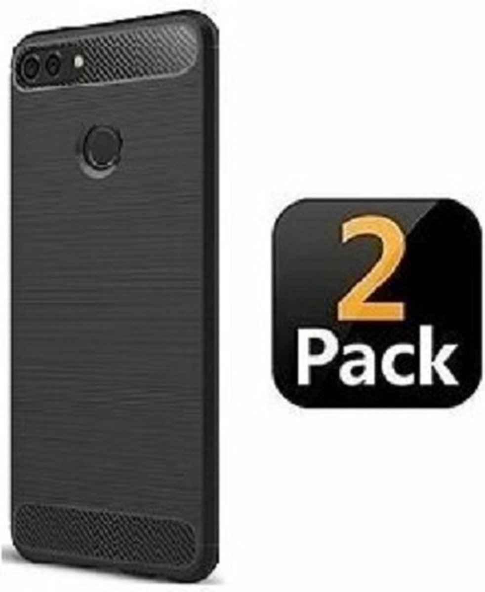 Huawei Y9 2019 Hoesje TPU Siliconen Zwart 2x