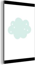 Décoration murale Métal - Peinture Aluminium Industrielle - Nuage - Étoiles - Pastel - Enfants - Bébé - 90x120 cm - Dibond - Photo sur aluminium - Décoration murale industrielle - Pour le salon / chambre