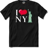 I Love New York | New York - Vintage - T-Shirt - Unisex - Zwart - Maat L