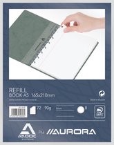Adoc pak van 10 x Navulling/Refill A5 gelijnd papier met kantlijn