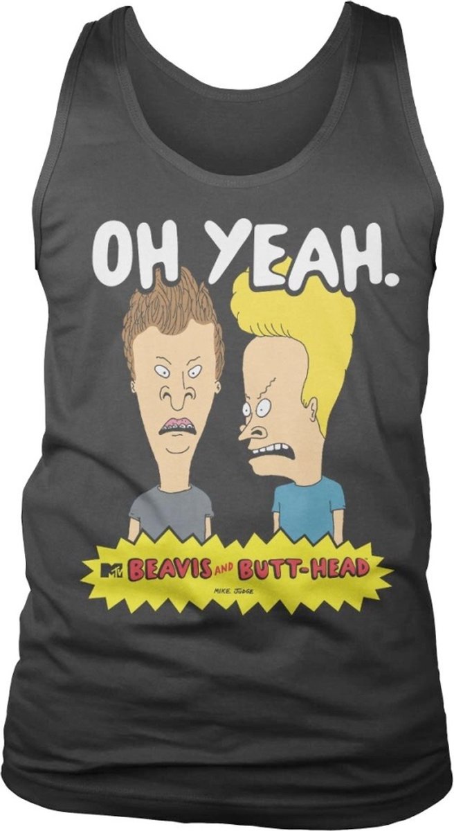 Beavis And ButtHead Tanktop -XL- Oh Yeah Zwart
