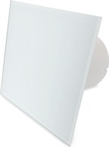 Awenta Pro Design - badkamer/toilet ventilator - standaard - Ø100mm - vlak glas - mat wit