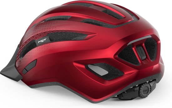 MET Downtown Fietshelm Mannen & Vrouwen - Fietshelm Racefiets Volwassenen - E-Bike - Trekking - Maat M/L (58-61cm) - Red Glossy (Rood) van MET — afbeelding 3