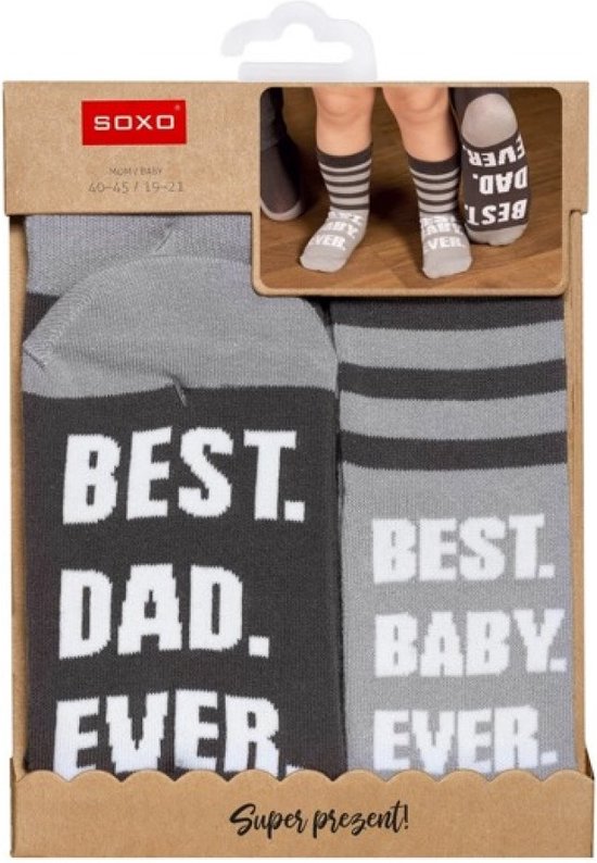 Ensemble de chaussettes papa et bébé (2 paires) Papa (taille 40-45) et  enfant (taille... | bol