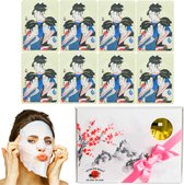 Mitomo Gold & Cherry Blossoms Essence Giftset Vrouw - Gezichtsmaskers - Skincare - Geschenkset Vrouwen Verjaardag