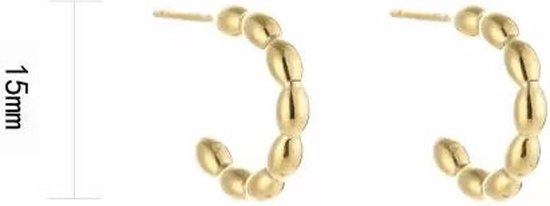 Bijoutheek Clous d'Oreilles Chaîne Perle Or