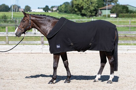 Foto: Relaxpets harry s horse fleecedeken met oprolbare nek zwart maat 185cm