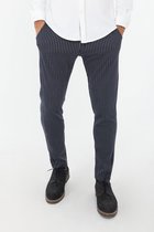 Comfortabele broek voor mannen - met stretch - blauw met strepen - maat M