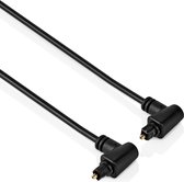 Toslink kabel - Enkel afgeschermd - Draaibare connector - 2 meter - Zwart - Allteq