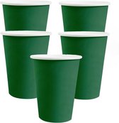 Gobelets de fête Santex - 30x - vert foncé - papier/ karton - 270 ml