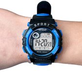 Horloges voor mannen | Heren horloge | Sporthorloge heren | Stopwatch | Timer | 43 mm | Blauw | Zwart | SEVEND®