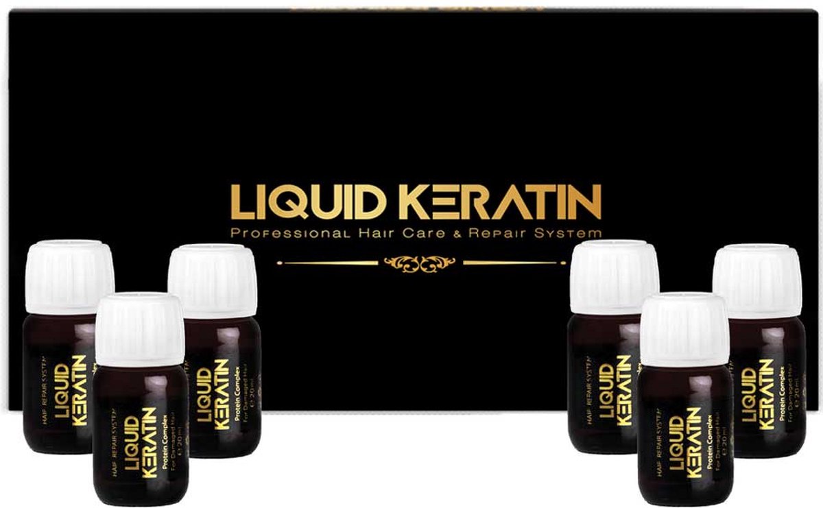 Bio Keratin Organic Herstellend Pure Keratine Haarverzorgingsserum (6x20 ml) - Herbal- Bio - Keratin - Keratine olie - haarserum -Anti-Haaruival - Haarolie