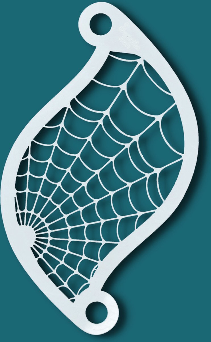 Face paint stencil spiderweb
